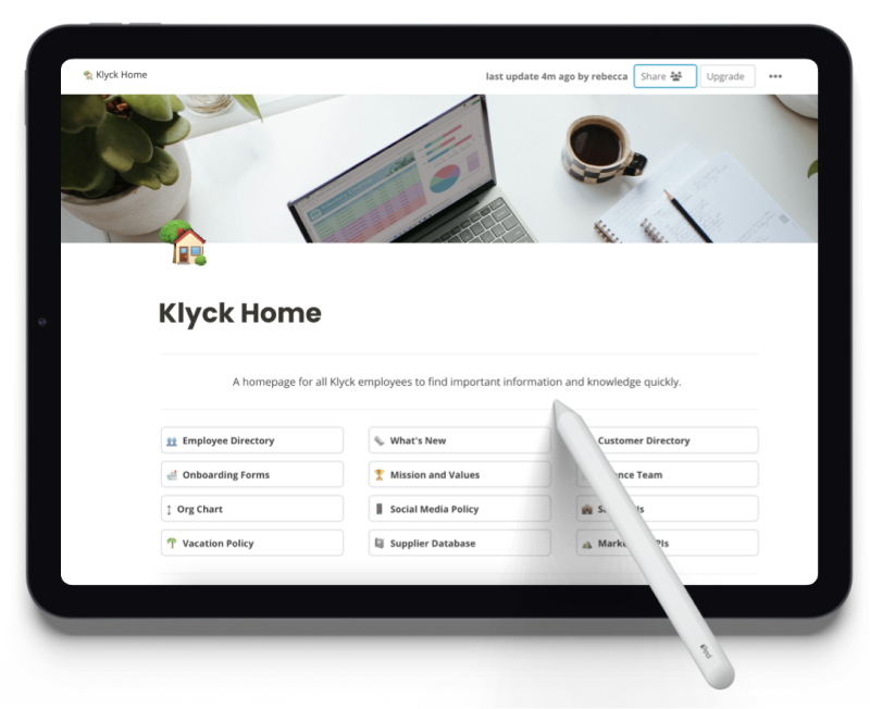 Knowledge Management Klyck Io