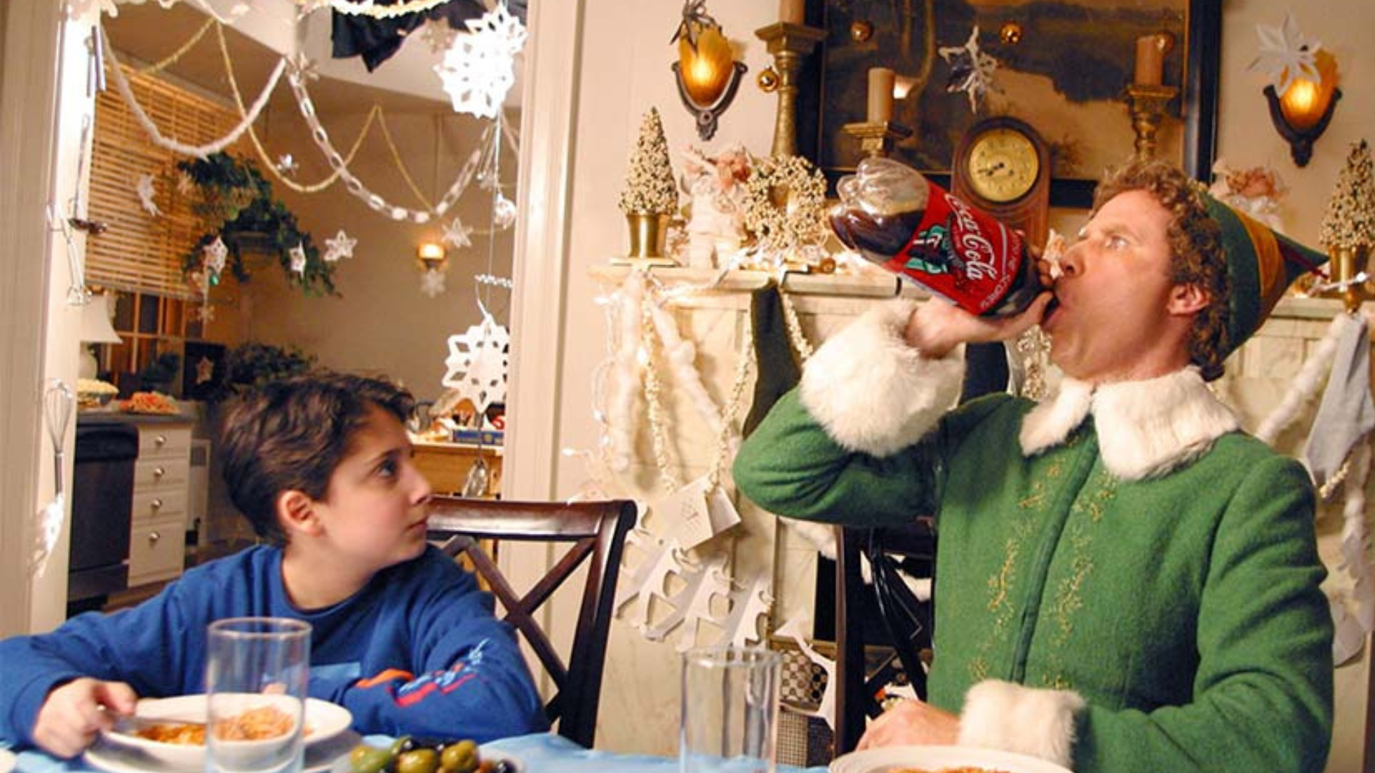 Buddy the elf chugging pop